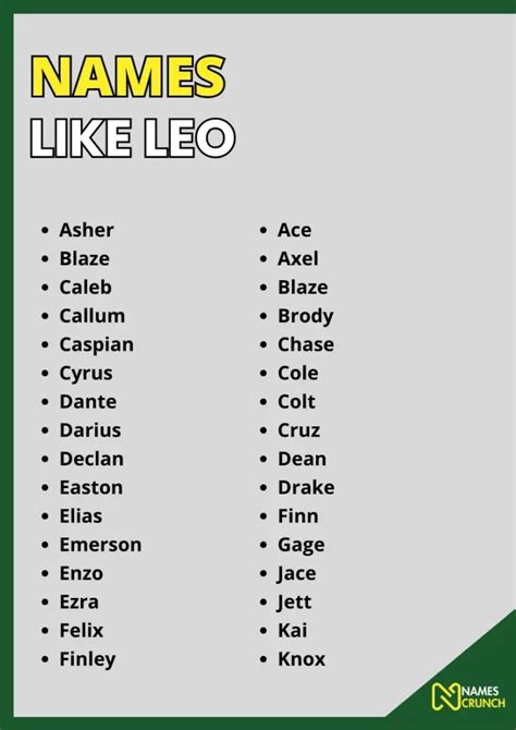 names that are similar to leo